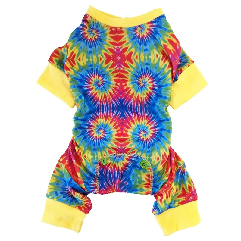 Fashion Pet Tie Dye Pajamas Yellow XS