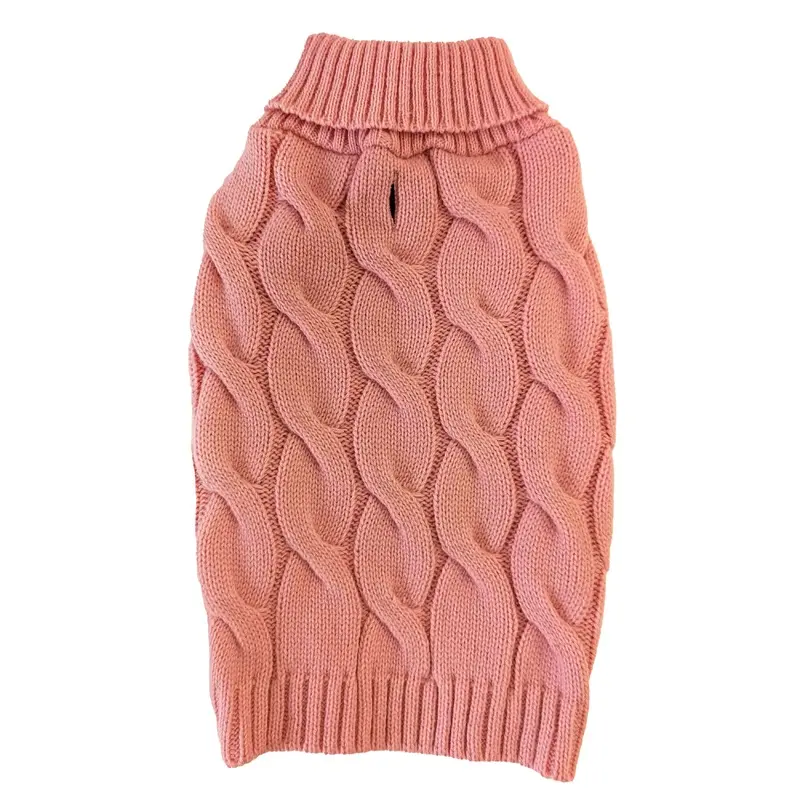 Fashion Pet Twisted Cable Sweater Pink XL