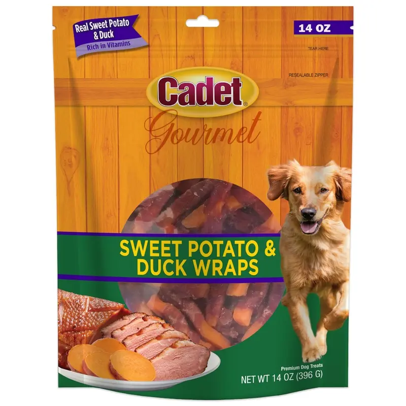 Cadet Gourmet Sweet Potato & Duck Wrapped Dog Treats Duck & Sweet Potato 14 Ounce