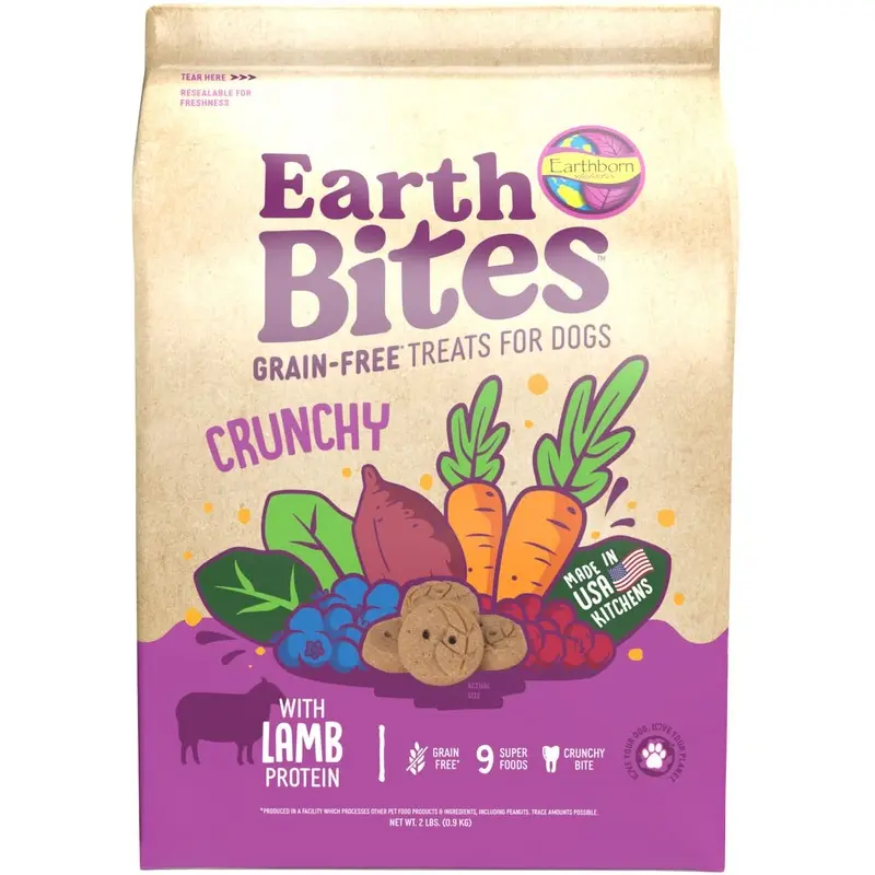 Earthborn Holistic EarthBites Crunchy Dog Treats Lamb & Pumpkin 2lb