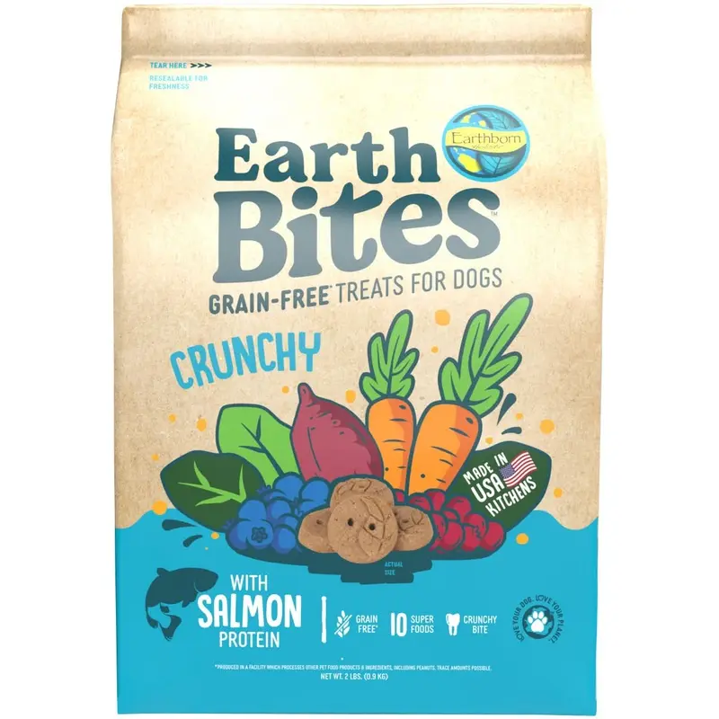 Earthborn Holistic EarthBites Crunchy Dog Treats Salmon & Pumpkin 2lb
