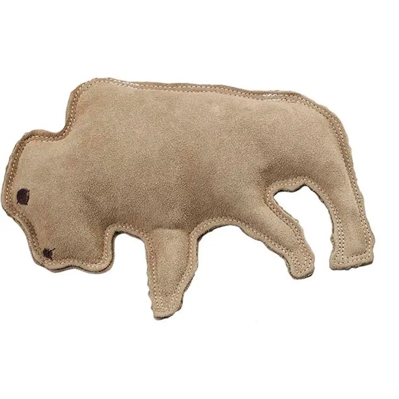 Dura-Fused Leather Dog Toy Buffalo Tan LG