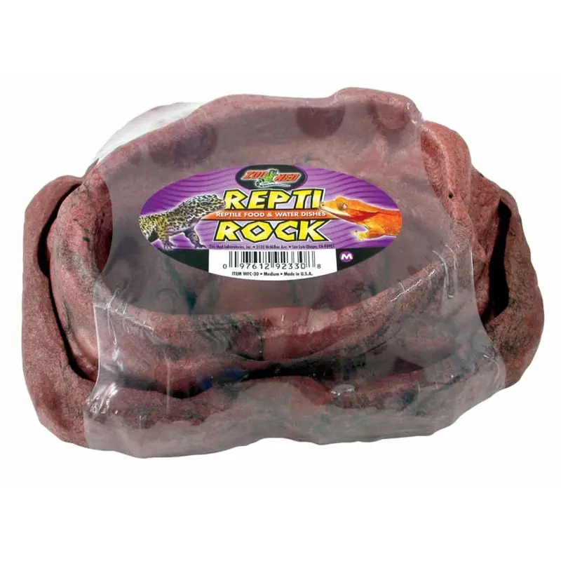 Zoo Med Combo Repti Rock Food and Water Dish Brown MD