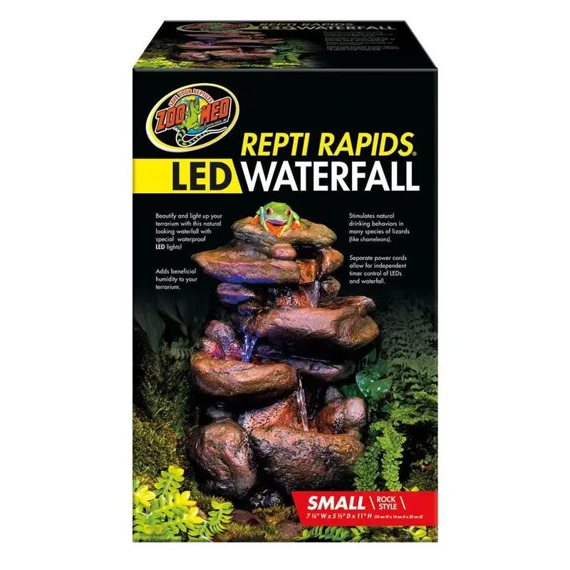 Zoo Med Repti Rapids LED Rock Waterfall Brown SM