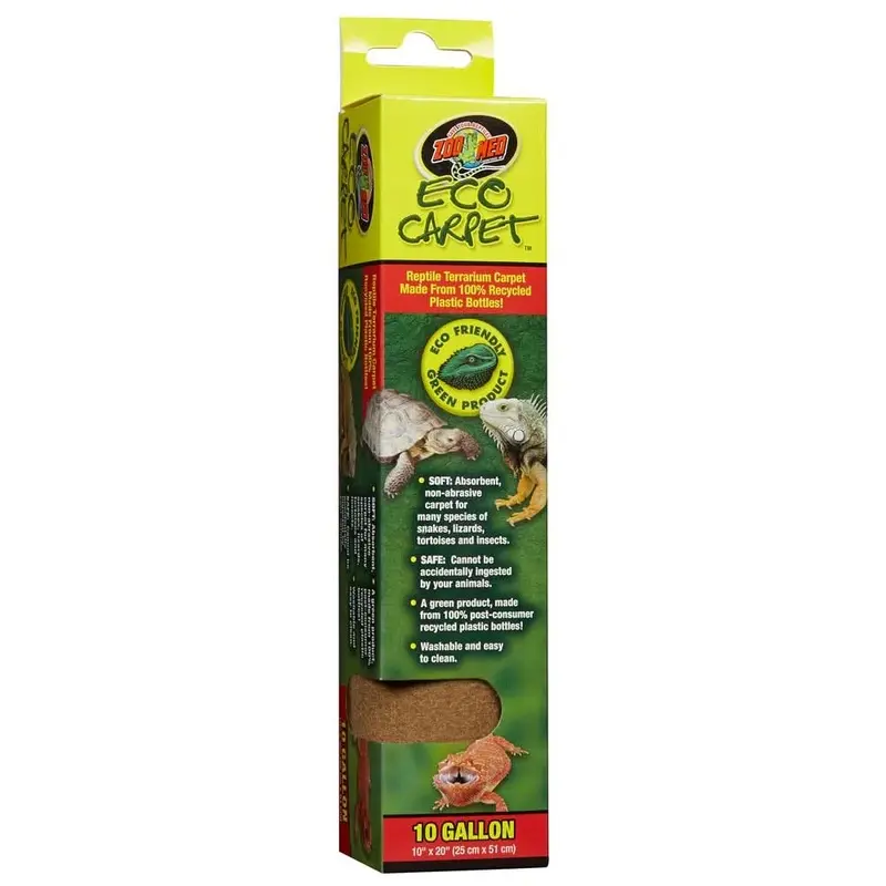 Zoo Med Eco Carpet Reptile Terrarium Carpet Tan 10 Gallon, 10Inches X 20Inches