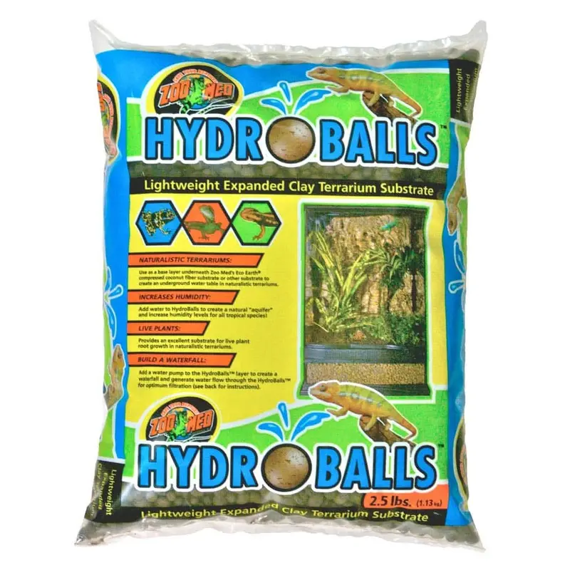 Zoo Med HydroBalls Expanded Clay Terrarium Substrate Brown 2.5 lb