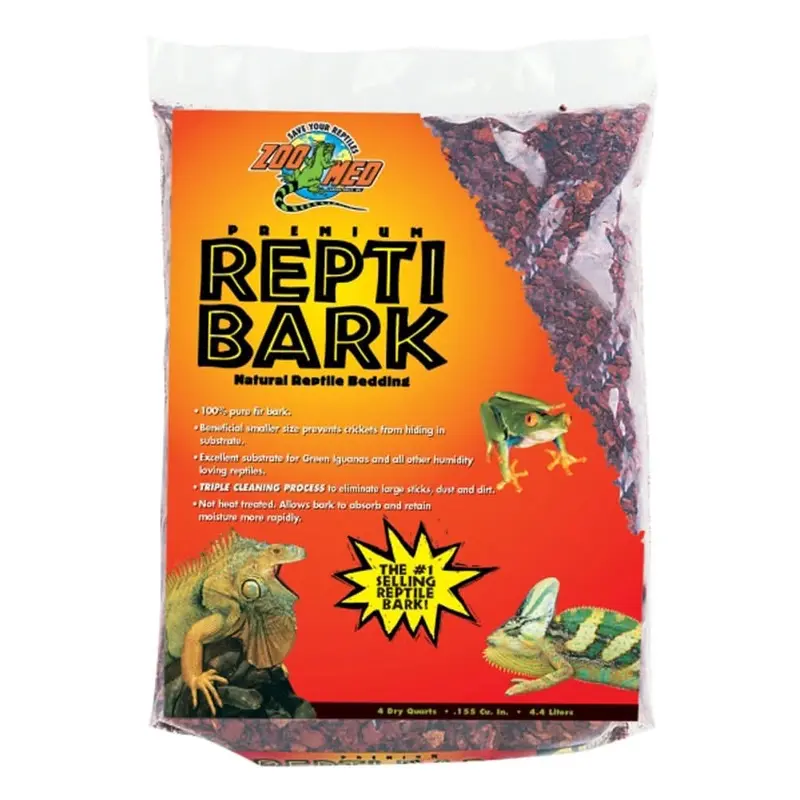 Zoo Med Premium ReptiBark Bedding Substrate Brown 4 qt