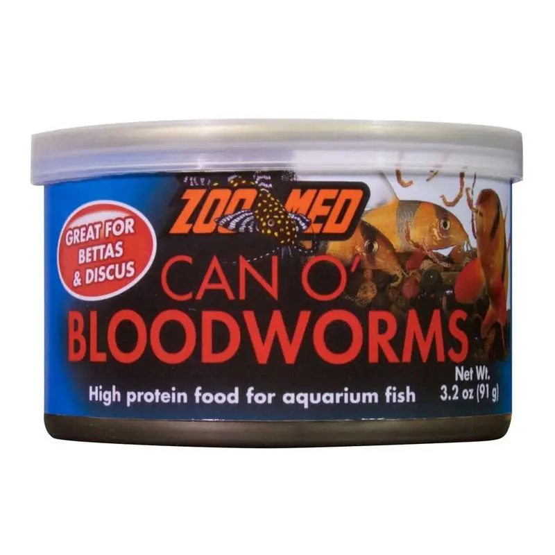 Zoo Med Can O' Bloodworms Freeze-Dried Fish Food 3.2 oz