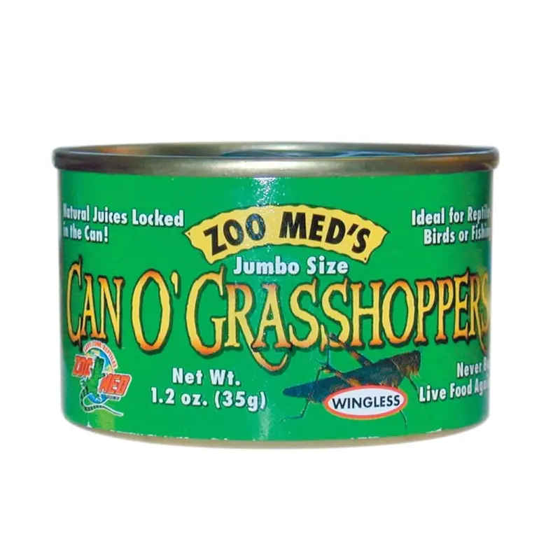 Zoo Med Can O' Grasshoppers Reptile Wet Food 1.2 oz