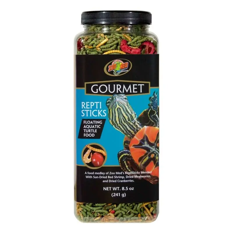 Zoo Med Gourmet Reptisticks Floating Aquatic Turtle Dry Food 8.5 oz