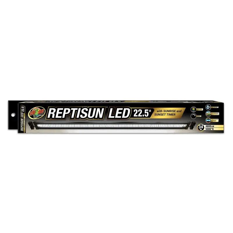 Zoo Med Reptisun LED w/Sunrise & Sunset Timer Terrarium Hood 22.5in 34w