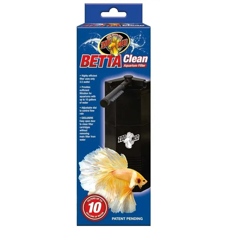 Zoo Med Betta Clean Aquarium Filter 10 Gallon, Single