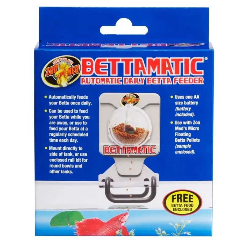 Zoo Med Bettamatic Automatic Daily Betta Fish Food Feeder White