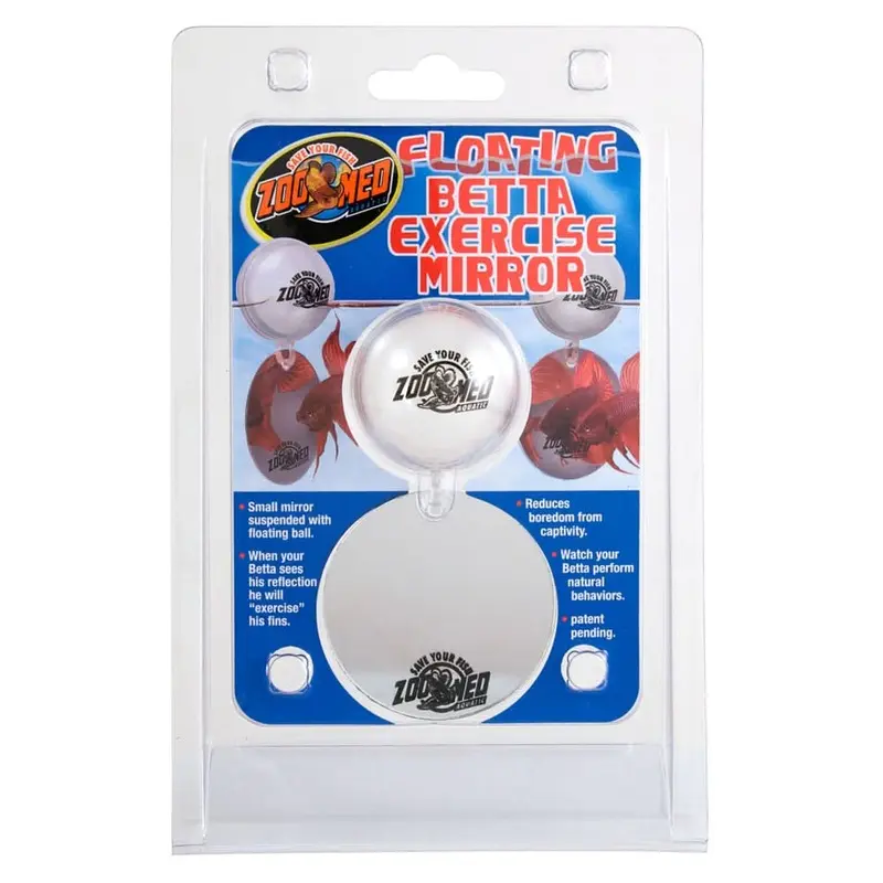 Zoo Med Floating Betta Exercise Mirror Aquarium Ornament White