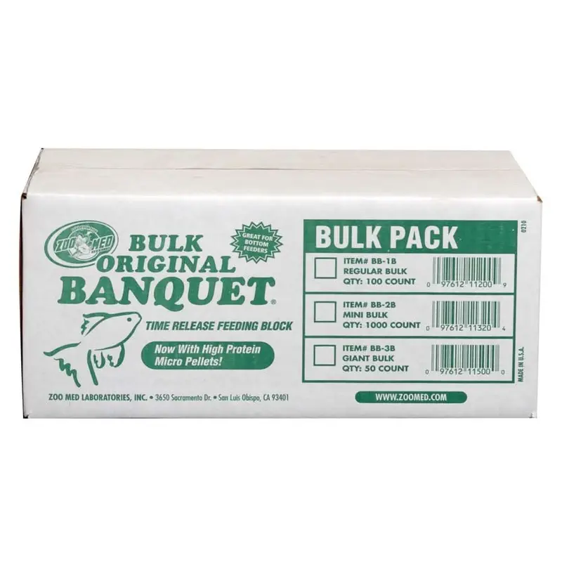 Zoo Med Original Banquet Fish Feeding Block 0.45 oz Regular 100 Count