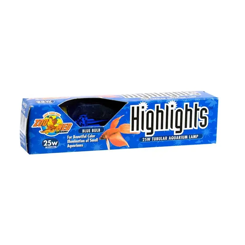 Zoo Med Highlights Incandescent Aquarium Bulb Blue 25 Watts