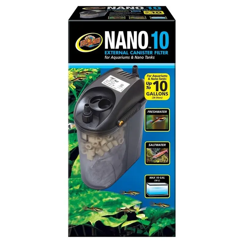 Zoo Med NANO 10 External Canister Filter Black