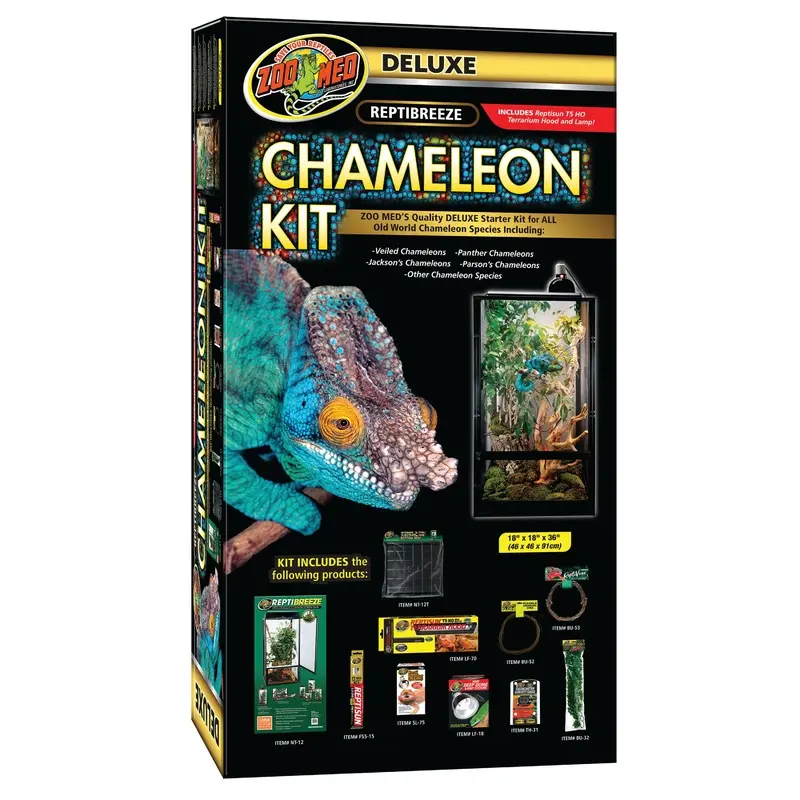 Zoo Med ReptiBreeze Deluxe Chameleon Starter Kit 18in X 18in X 36in