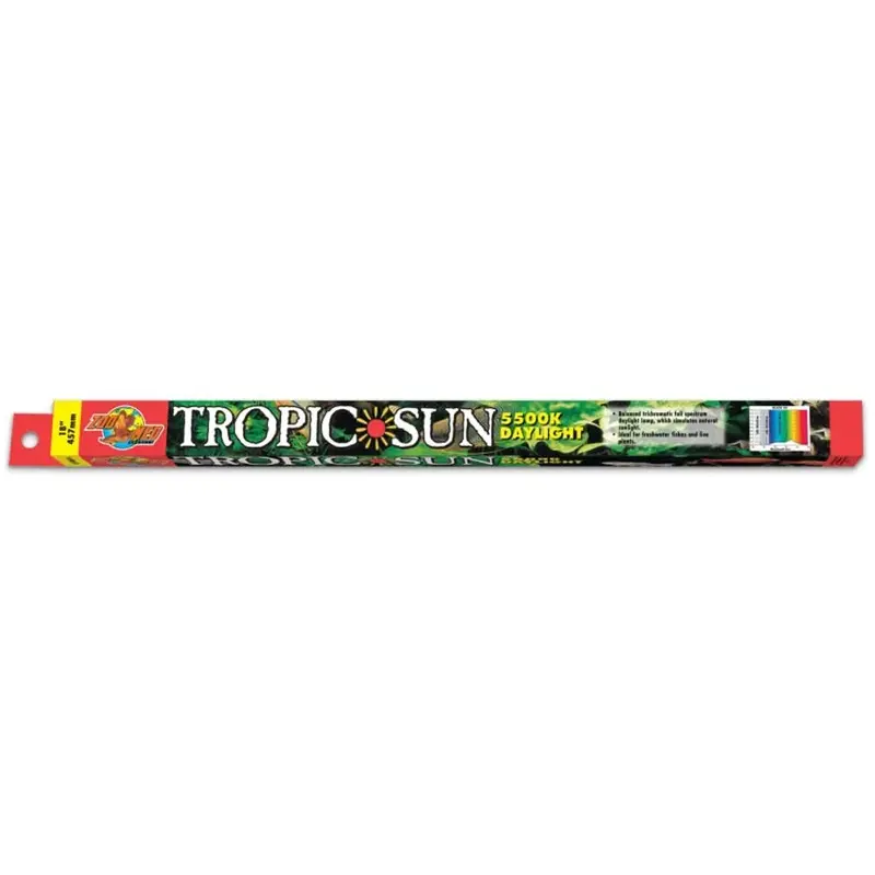 Zoo Med Tropic Sun 5500K Daylight T8 Lamp White 18 in
