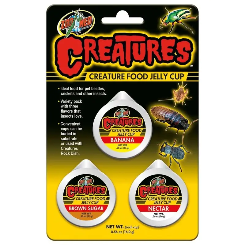 Zoo Med Creatures Food Jelly Cup 3 Pack 0.56 oz