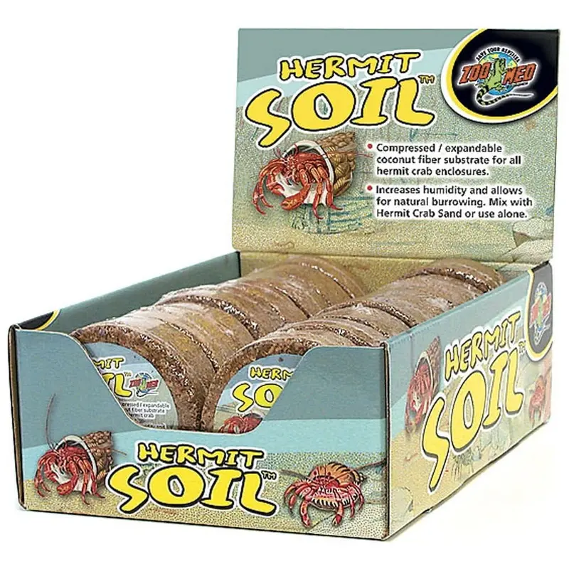 Zoo Med Hermit Soil Coconut Fiber Substrate Natural 2 lb