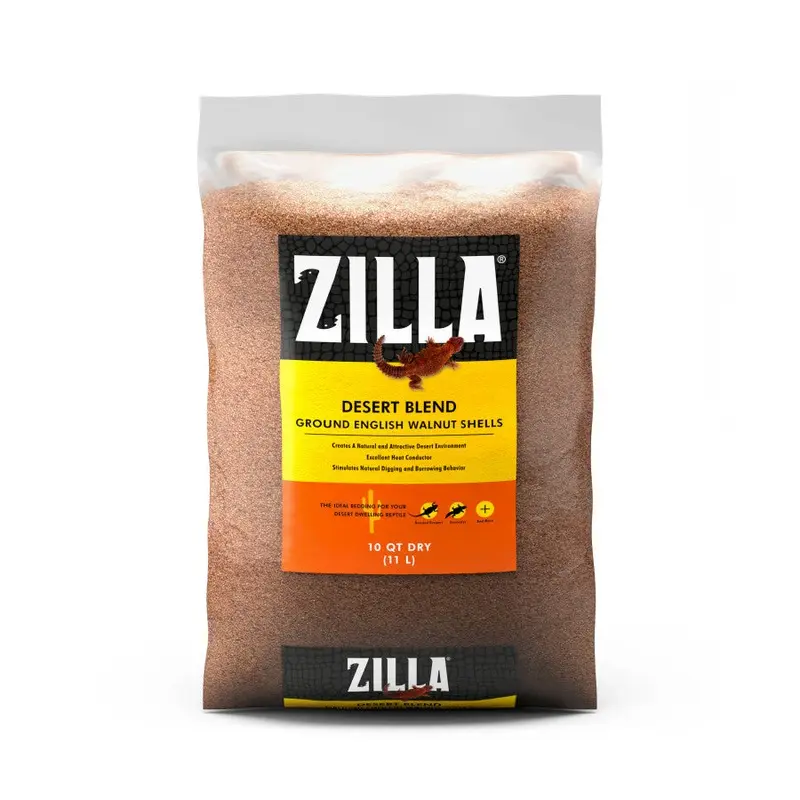 Zilla Desert Blend Ground English Walnut Shells Substrate 10 Quarts