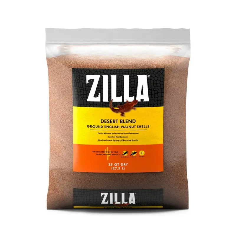 Zilla Desert Blend Ground English Walnut Shells Substrate 25 Quarts