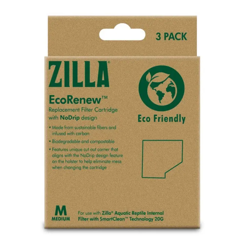 Zilla EcoRenew Filter Cartridges Medium 3 pack