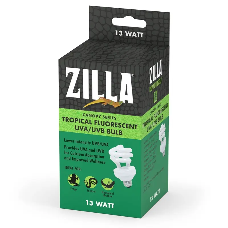 Zilla Canopy Series Fluorescent UVB/UVA Bulbs Tropical 13 W