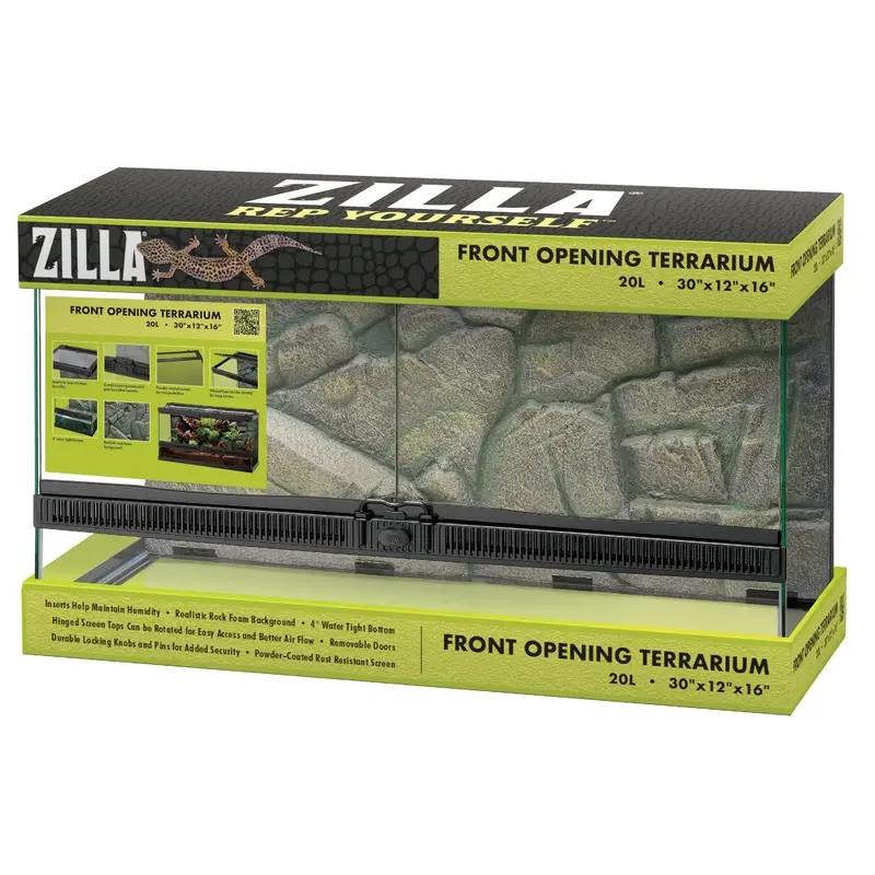 Zilla Front Opening Terrariums 30 x 12 x 16 Inches