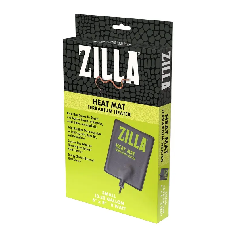 Zilla Terrarium Heat Mats Black Small, 10-20 Gallon, 8 Watt