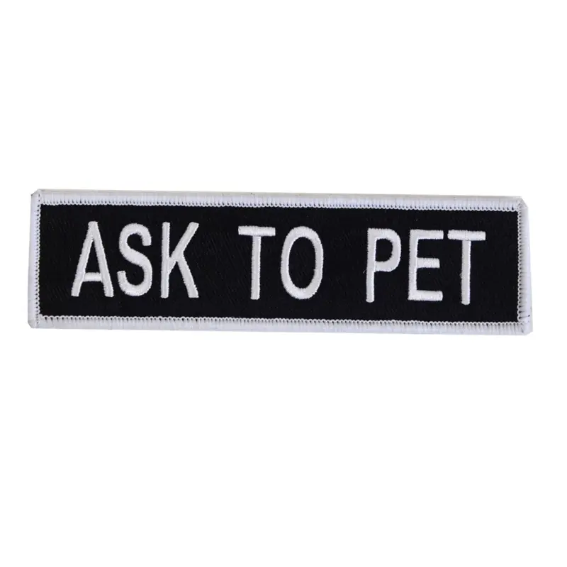 Boss Dog Tactical Harness Patch Ask to Pet LG