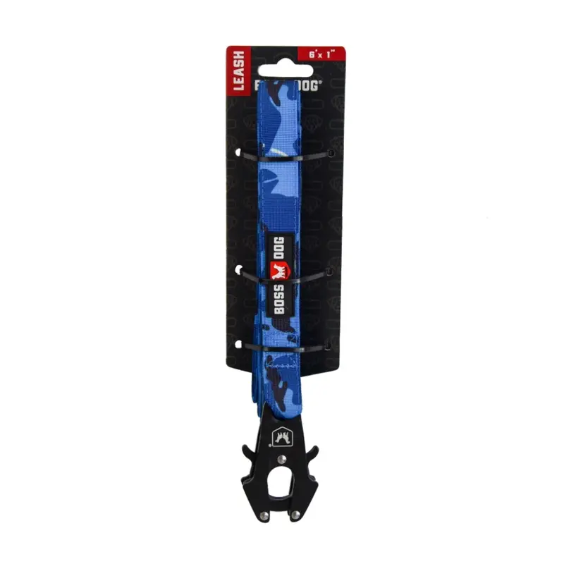 Boss Dog Tactical Dog Leash Blue Camo 6ft