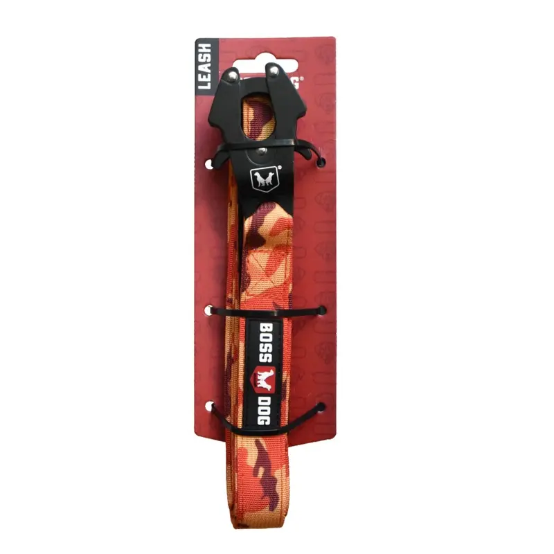 Boss Dog Tactical Dog Leash Orange Camo 6ft