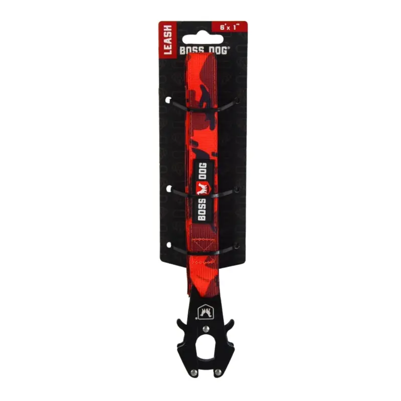 Boss Dog Tactical Dog Leash Red Camo 6ft