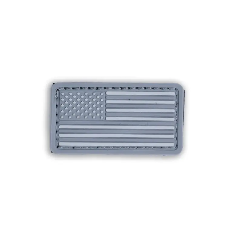 Boss Dog Tactical Collar Patch Grey USA Flag One Size