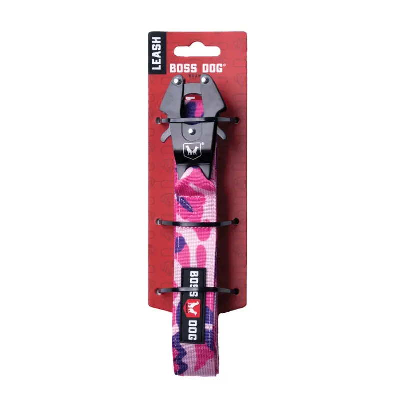 Boss Dog Tactical Dog Leash Pink Camo 4ft