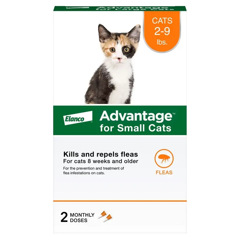 Elanco Advantage Topical Flea Treatment for Cats 2-Month Supply SM Cats (2-9 lbs)