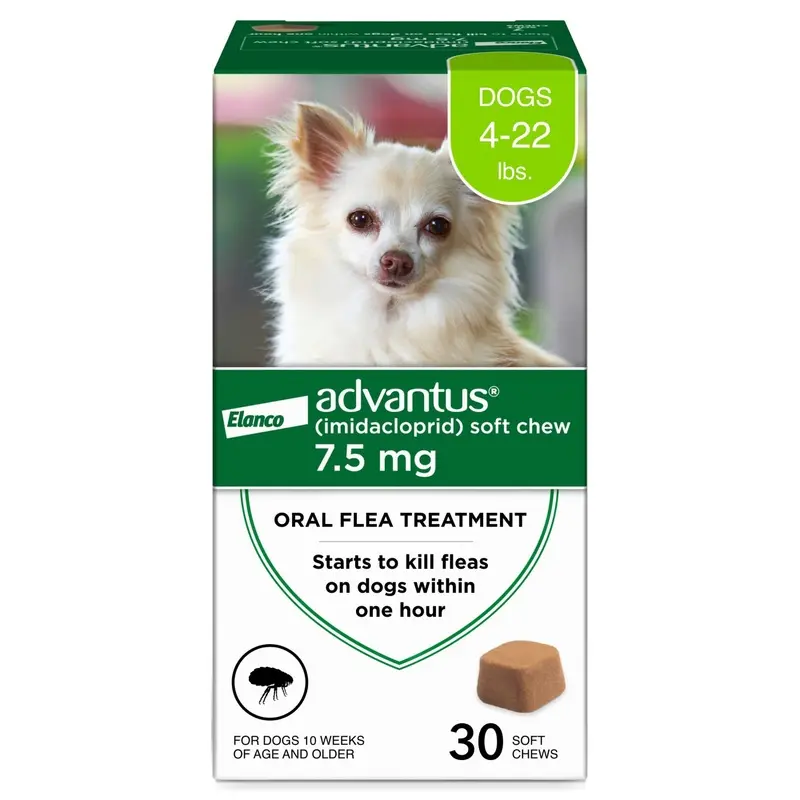 Elanco Advantus Chewable Flea Treatment for Dogs 30ct SM Dogs (4-22 lbs)