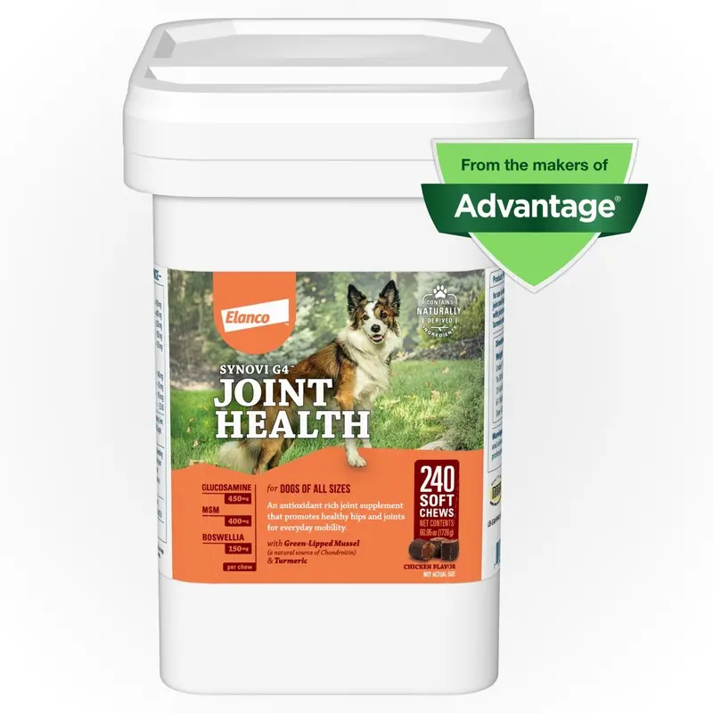 Elanco Synovi G4 Joint Supplement Soft Chews for Dogs 240ct